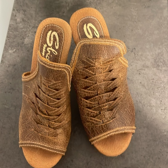 Sbicca Vintage Collection wooden platforms size 8 - Picture 7 of 7